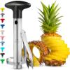 imageZulay Kitchen Stainless Steel Pineapple Corer ampamp Slicer  Eye Removal Tool  Heavy Duty Pineapple Cutter with Reinforced Blade  Effortless Pineapple Core Remover ampamp Slicer  Periwinkle BlueBlack