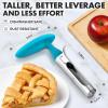 imageZulay Kitchen Stainless Steel Pineapple Corer ampamp Slicer  Eye Removal Tool  Heavy Duty Pineapple Cutter with Reinforced Blade  Effortless Pineapple Core Remover ampamp Slicer  Periwinkle BlueLight Blue