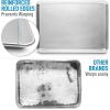 imageZulay Large Aluminum Baking Pan  Half Sheet 13quot x 18quot Baking Sheet For Oven  Perfect Cookie Sheet For Baking Commercial Or Home Use  Heavy Duty ampamp Encapsulated Rim Half Sheet Pans