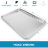 imageZulay Large Aluminum Baking Pan  Half Sheet 13quot x 18quot Baking Sheet For Oven  Perfect Cookie Sheet For Baking Commercial Or Home Use  Heavy Duty ampamp Encapsulated Rim Half Sheet Pans