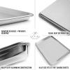 imageZulay Large Aluminum Baking Pan  Half Sheet 13quot x 18quot Baking Sheet For Oven  Perfect Cookie Sheet For Baking Commercial Or Home Use  Heavy Duty ampamp Encapsulated Rim Half Sheet Pans