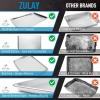 imageZulay Large Aluminum Baking Pan  Half Sheet 13quot x 18quot Baking Sheet For Oven  Perfect Cookie Sheet For Baking Commercial Or Home Use  Heavy Duty ampamp Encapsulated Rim Half Sheet Pans