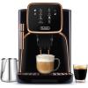imageZulay Kitchen Magia Clasica  Fully Automatic Espresso Machine With Grinder  Touch Screen Coffee Maker With OneTouch Operation  Milk Foam System For Latte Cappuccino Macchiato  BlackBlack Copper
