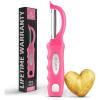 imageZulay Kitchen Premium Vegetable Peeler for Kitchen  Swivel Peeler with Razor Sharp Stainless Steel Blades ampamp Strong Ergonomic Handle  Dishwasher Safe Easy To Use with Blemish Remover  BlackSalmon Pink