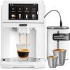 imageZulay Magia Super Automatic Espresso Maker Machine with Grinder  19 Fully Customizable Coffee Options Auto Cleaning Milk Foam System  for Latte Cappuccino Macchiato  Ultra LUX  WhiteWhite