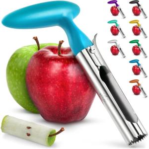 imageZulay Kitchen Stainless Steel Pineapple Corer ampamp Slicer  Eye Removal Tool  Heavy Duty Pineapple Cutter with Reinforced Blade  Effortless Pineapple Core Remover ampamp Slicer  Periwinkle BlueLight Blue