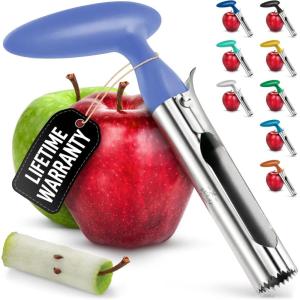 imageZulay Kitchen Stainless Steel Pineapple Corer ampamp Slicer  Eye Removal Tool  Heavy Duty Pineapple Cutter with Reinforced Blade  Effortless Pineapple Core Remover ampamp Slicer  Periwinkle BlueLilac