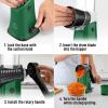 imageZulay Kitchen Rotary Cheese Grater 5 Blade Cheese Shredder  Manual Hand Crank Cheese Grater With Reinforced Suction ampamp 5 Interchangeable Drums  Easy to Use Vegetable Chopper Round Mandoline SlicerBlack and Green