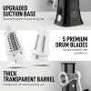 imageZulay Kitchen Rotary Cheese Grater 5 Blade Cheese Shredder  Manual Hand Crank Cheese Grater With Reinforced Suction ampamp 5 Interchangeable Drums  Easy to Use Vegetable Chopper Round Mandoline SlicerWhiteBlack