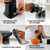 imageZulay Kitchen Rotary Cheese Grater 5 Blade Cheese Shredder  Manual Hand Crank Cheese Grater With Reinforced Suction ampamp 5 Interchangeable Drums  Easy to Use Vegetable Chopper Round Mandoline SlicerBlack Gray