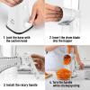 imageZulay Kitchen Rotary Cheese Grater 5 Blade Cheese Shredder  Manual Hand Crank Cheese Grater With Reinforced Suction ampamp 5 Interchangeable Drums  Easy to Use Vegetable Chopper Round Mandoline SlicerWhite