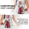imageZulay Kitchen Rotary Cheese Grater 5 Blade Cheese Shredder  Manual Hand Crank Cheese Grater With Reinforced Suction ampamp 5 Interchangeable Drums  Easy to Use Vegetable Chopper Round Mandoline SlicerWhite and Red