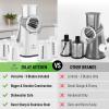 imageZulay Kitchen Rotary Cheese Grater 5 Blade Cheese Shredder  Manual Hand Crank Cheese Grater With Reinforced Suction ampamp 5 Interchangeable Drums  Easy to Use Vegetable Chopper Round Mandoline SlicerWhite