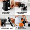imageZulay Kitchen Rotary Cheese Grater 5 Blade Cheese Shredder  Manual Hand Crank Cheese Grater With Reinforced Suction ampamp 5 Interchangeable Drums  Easy to Use Vegetable Chopper Round Mandoline SlicerBlack