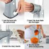imageZulay Kitchen Rotary Cheese Grater 5 Blade Cheese Shredder  Manual Hand Crank Cheese Grater With Reinforced Suction ampamp 5 Interchangeable Drums  Easy to Use Vegetable Chopper Round Mandoline SlicerWhite and Gray