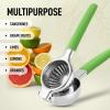 imageZulay Extra Large Lemon Squeezer Stainless Steel  Easy Squeeze Heavy Duty Lemon Juicer Hand Press  Ergonomic Citrus Squeezer ampamp Fruit Juicer for Small Oranges Lemons ampamp LimesLight Green Grip