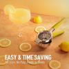 imageZulay Extra Large Lemon Squeezer Stainless Steel  Easy Squeeze Heavy Duty Lemon Juicer Hand Press  Ergonomic Citrus Squeezer ampamp Fruit Juicer for Small Oranges Lemons ampamp LimesYellow Grip
