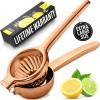 imageZulay Extra Large Lemon Squeezer Stainless Steel  Easy Squeeze Heavy Duty Lemon Juicer Hand Press  Ergonomic Citrus Squeezer ampamp Fruit Juicer for Small Oranges Lemons ampamp LimesRose Gold