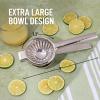 imageZulay Extra Large Lemon Squeezer Stainless Steel  Easy Squeeze Heavy Duty Lemon Juicer Hand Press  Ergonomic Citrus Squeezer ampamp Fruit Juicer for Small Oranges Lemons ampamp LimesSilver