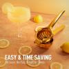 imageZulay Extra Large Lemon Squeezer Stainless Steel  Easy Squeeze Heavy Duty Lemon Juicer Hand Press  Ergonomic Citrus Squeezer ampamp Fruit Juicer for Small Oranges Lemons ampamp LimesGold