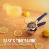 imageZulay Extra Large Lemon Squeezer Stainless Steel  Easy Squeeze Heavy Duty Lemon Juicer Hand Press  Ergonomic Citrus Squeezer ampamp Fruit Juicer for Small Oranges Lemons ampamp LimesNavy Grip