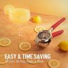 imageZulay Extra Large Lemon Squeezer Stainless Steel  Easy Squeeze Heavy Duty Lemon Juicer Hand Press  Ergonomic Citrus Squeezer ampamp Fruit Juicer for Small Oranges Lemons ampamp LimesRed Grip