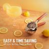 imageZulay Extra Large Lemon Squeezer Stainless Steel  Easy Squeeze Heavy Duty Lemon Juicer Hand Press  Ergonomic Citrus Squeezer ampamp Fruit Juicer for Small Oranges Lemons ampamp LimesOrange Grip