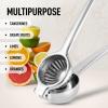 imageZulay Extra Large Lemon Squeezer Stainless Steel  Easy Squeeze Heavy Duty Lemon Juicer Hand Press  Ergonomic Citrus Squeezer ampamp Fruit Juicer for Small Oranges Lemons ampamp LimesSilver