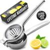 imageZulay Extra Large Lemon Squeezer Stainless Steel  Easy Squeeze Heavy Duty Lemon Juicer Hand Press  Ergonomic Citrus Squeezer ampamp Fruit Juicer for Small Oranges Lemons ampamp LimesSilver