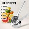 imageZulay Extra Large Lemon Squeezer Stainless Steel  Easy Squeeze Heavy Duty Lemon Juicer Hand Press  Ergonomic Citrus Squeezer ampamp Fruit Juicer for Small Oranges Lemons ampamp LimesSilver
