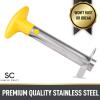 imageSimple Craft Pineapple Corer and Slicer Tool  Stainless Steel Pineapple Cutter With Sharp Builtin Blade ampamp Detachable Handle  HeavyDuty Pineapple Corer For Easy Coring ampamp Ring Slices Yellow