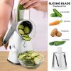 imageZulay Kitchen Cheese Grater Hand Crank Grater For Kitchen With Reinforced Suction  Rotary Cheese Grater With 3 Replaceable Stainless Steel Blades  Easy to Use ampamp Clean  Vegetable Cutter  WhiteBlizzard White