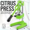 image:imageZulay Kitchen 9 in 1 Cast Iron Juicer  EasytoClean HeavyDuty Manual Juicer with Presser Attachment to Juice All Types of Fruits Extra Tall with Stainless Steel Bowl  BlackLight Green