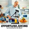 image:imageZulay Kitchen 9 in 1 Cast Iron Juicer  EasytoClean HeavyDuty Manual Juicer with Presser Attachment to Juice All Types of Fruits Extra Tall with Stainless Steel Bowl  BlackBlack