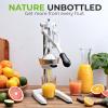 image:imageZulay Kitchen 9 in 1 Cast Iron Juicer  EasytoClean HeavyDuty Manual Juicer with Presser Attachment to Juice All Types of Fruits Extra Tall with Stainless Steel Bowl  BlackWhite