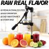 image:imageZulay Kitchen 9 in 1 Cast Iron Juicer  EasytoClean HeavyDuty Manual Juicer with Presser Attachment to Juice All Types of Fruits Extra Tall with Stainless Steel Bowl  BlackBlack