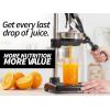 image:imageZulay Kitchen 9 in 1 Cast Iron Juicer  EasytoClean HeavyDuty Manual Juicer with Presser Attachment to Juice All Types of Fruits Extra Tall with Stainless Steel Bowl  BlackBlack