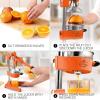 image:imageZulay Kitchen 9 in 1 Cast Iron Juicer  EasytoClean HeavyDuty Manual Juicer with Presser Attachment to Juice All Types of Fruits Extra Tall with Stainless Steel Bowl  BlackOrange