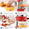 image:imageZulay Kitchen 9 in 1 Cast Iron Juicer  EasytoClean HeavyDuty Manual Juicer with Presser Attachment to Juice All Types of Fruits Extra Tall with Stainless Steel Bowl  BlackRed