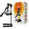 image:imageZulay Kitchen 9 in 1 Cast Iron Juicer  EasytoClean HeavyDuty Manual Juicer with Presser Attachment to Juice All Types of Fruits Extra Tall with Stainless Steel Bowl  BlackBlack