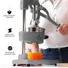 image:imageZulay Kitchen 9 in 1 Cast Iron Juicer  EasytoClean HeavyDuty Manual Juicer with Presser Attachment to Juice All Types of Fruits Extra Tall with Stainless Steel Bowl  BlackGray