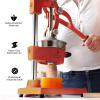 image:imageZulay Kitchen 9 in 1 Cast Iron Juicer  EasytoClean HeavyDuty Manual Juicer with Presser Attachment to Juice All Types of Fruits Extra Tall with Stainless Steel Bowl  BlackOrange
