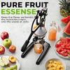 image:imageZulay Kitchen 9 in 1 Cast Iron Juicer  EasytoClean HeavyDuty Manual Juicer with Presser Attachment to Juice All Types of Fruits Extra Tall with Stainless Steel Bowl  BlackBlack