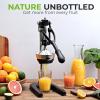 image:imageZulay Kitchen 9 in 1 Cast Iron Juicer  EasytoClean HeavyDuty Manual Juicer with Presser Attachment to Juice All Types of Fruits Extra Tall with Stainless Steel Bowl  BlackBlack