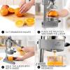 image:imageZulay Kitchen 9 in 1 Cast Iron Juicer  EasytoClean HeavyDuty Manual Juicer with Presser Attachment to Juice All Types of Fruits Extra Tall with Stainless Steel Bowl  BlackGray