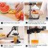 image:imageZulay Kitchen 9 in 1 Cast Iron Juicer  EasytoClean HeavyDuty Manual Juicer with Presser Attachment to Juice All Types of Fruits Extra Tall with Stainless Steel Bowl  BlackBlack