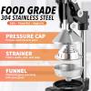 image:imageZulay Kitchen Cast Iron Juicer  EasytoClean HeavyDuty Manual Juicer Professional Citrus Juicer  Stainless Steel Lemon Squeezer  Manual Citrus Press amp Orange Squeezer  Orange Juicer  NavyXL  Black