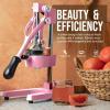 image:imageZulay Kitchen Cast Iron Juicer  EasytoClean HeavyDuty Manual Juicer Professional Citrus Juicer  Stainless Steel Lemon Squeezer  Manual Citrus Press amp Orange Squeezer  Orange Juicer  NavyOriginal  Light Pink