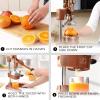 image:imageZulay Kitchen Cast Iron Juicer  EasytoClean HeavyDuty Manual Juicer Professional Citrus Juicer  Stainless Steel Lemon Squeezer  Manual Citrus Press amp Orange Squeezer  Orange Juicer  NavyOriginal  Rusted Brown