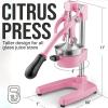 image:imageZulay Kitchen Cast Iron Juicer  EasytoClean HeavyDuty Manual Juicer Professional Citrus Juicer  Stainless Steel Lemon Squeezer  Manual Citrus Press amp Orange Squeezer  Orange Juicer  NavyOriginal  Light Pink